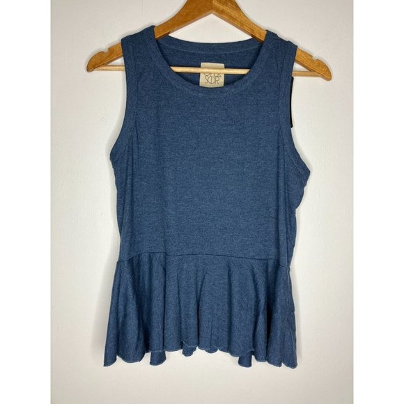 Chaser Annee Peplum Knit Tank Women's Size Medium New - Picture 1 of 9
